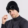 Bérets tempérament lunettes de vent chapeau pour le Ski casquette de laine chaude en plein air épais Hip Hop Sport Ski tricoté chapeaux Gorras Para Hombres