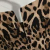 Abito con stampa leopardata di design per gonna da festa con canotta e cintura sexy da donna