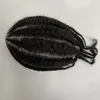 Perruques NOUVEAU! Systèmes de cheveux humains vierges européens Afro Corn Braids Jet Black Couleur 1 # 8x10 Toupee Full Lace Unit pour femme noire