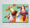 Canvas Animal Cow Malarstwo olejne Zabawne zwierzęce Zdjęcia Ściana Zwierzęta Brak malowania do salonu Wall52545851836727