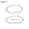 Bracelets de cheville 17km Mode Argent Couleur Zircon Bracelets Set pour Femmes Filles Luxe Chaînes de pied réglables Bijoux 2023 Cadeau de fête