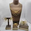 Halsband örhängen set design guldpläterad bröllop dubai för kvinnor nigerianska brud boho festgåvor