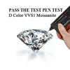 أقراط مسمار الكلاسيكية الفاخرة 18K الذهب الأبيض جولة د اللون 0.5CT 1CT 2CT Moissanite Diamond for Women Party Fine Jewelry