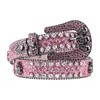 20% di sconto sul designer New Women's Fashion Versatile Edizione coreana Crystal Diamond Diamond Wide Skull Head Belt Rhinestone