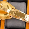 Modeheren horloges 42 mm gouden wijzerplaat Mechanische beweging Automatisch horloge