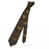 Laços Golden Horus Falcon e Hieróglifos Impressão Mitologia Egípcia Casual Unissex Gravata de Pescoço Desgaste Diário Estreito Listrado Slim Cravat