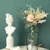 Dekorativa blommor bohemiska bröllopsbord mittstycken arrangemang brudtärna blomma grossistdekorationer gröna växter som håller simulerade