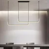 Chandeliers Modern For Restaurants Kitchens Minimalism Black Gold Interior Decoration Bars Shops LED Lighting