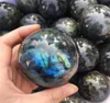 Natural labradorite Crystal polished Sphere Ball Healing crystal high quality T2001177987810