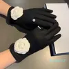 designer gloves leather glove ladies wool winter mitten for women official replica Counter quality European