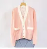 Kurtki damskie Sandro Paris Pink/Purple Cardigan Sweter