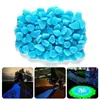 Garden Decorations Blue Green Luminous Stones Glow in Dark Decor Road Outdoor Fish Tank Decoration Pebble Rocks Aquarium 100pcs H1129 230422