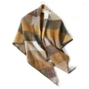 Scarves Luxury Triangle Cashmere Winter Shawl Women Scarf Fashion Plaid Print Thick Warm Pashmina Bufanda Wraps Casual Travel Echarpe