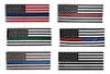 90150 cm flaga amerykańska Niebieska czarna linia Stripe Flagi policyjne Red Striped USA flaga z flagami Star Banner DA9112635156