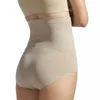 Kobiety Schapers Elastyczne środkową talię majtki kontrolne brzucha z klejem przeciw poślizgowym Trimmer 4xl Shapewear Bieźnia