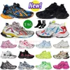 2024 Designer Track Runners 7 7.0 Scarpe eleganti da uomo Balencaigass Pelle casual Bianco Nero Nylon Mesh Tracce Scarpe da ginnastica Graffiti Tortora scuro Scarpe da ginnastica con plateau Taglia 46