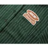 24SS Chemises à revers à rayures surdimensionnées pour hommes et femmes, patch ample brodé marron vert blanc noir à manches courtes