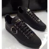 Mannen Parijs Echte schedel Casual serpentine Lace-up sportschoenen mannen loopschoenen mode sneakers Platte schoenen Whit bhyt000101