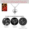 Pendant Necklaces 2023 Customized Po Projection Necklace Personalized Women Heart Christmas Jewelry Gift With Box 231123