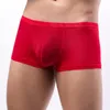 Underbyxor sexig is silke underkläder mode jacquard tunna boxare shorts homme manlig andningsbara män boxare trosor cueca