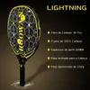 Tennisrackets HOOWAN LIGHTNING Strandracket Koolstofvezel 3K Pro Pro Professionele 20MM Frame met Zachte EVA Kern 231122