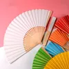 Handgehaltener Papierfächer Bambus-Faltfächer Mehrfarbiger Handfächer Japanischer chinesischer Fächer für DIY-Dekoration Hochzeit Tanzparty Sommer 16 Farben