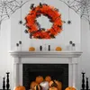 Fiori decorativi Accessori per la cucina Decorazione di Halloween Atmosfera Forniture Layout di scena Pipistrelli Scheletri Strisce di lana Colorate