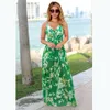 Spring Summer Women Dresses Camouflage Floral Print Spaghetti Dress V Neck Backless Sleeveless Tunics Fashion Casual Mini Elegant Party Bridesmaid Strap Dresses