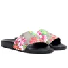 Men Women Slippers Designer Rubber Slides Sandal Flat Blooms Strawberry Tiger Green Red White Web Fashion Beach Flip Flops Flower Chaussons