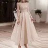wangcai01Runway Dresses Burgundy Prom Dresses 2021 Long Illusion Neckline long Seve Lace Appliques Evening Gowns cheap Chiffon Special Occasion Dress