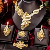 GODKI – ensemble de bijoux de mariée africains pour femmes, ensemble de 4 pièces, collier et boucles d'oreilles, grande mode, nœuds papillon de luxe, zircone cubique, dubaï, 2023