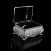 Jewelry Pouches Bags Vintage Trinket Box Rectangle Metallic Floral Small Gift Storage P9YF279W