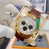럭셔리 쿼츠 시계 남자 최고 고급 시계 방수 사파이어 40mm 팬더 다이얼 고무 밴드 남자 시계 Montre de Luxe Gift Watch Factory