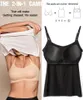 Damesjaberse vrouwen shapewear slanke bovenste bra cami tanktop met ingebouwde body shaper ondergoed ondergoed slankvest corset