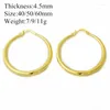 Braccialetti a maglie Placcati in oro giallo massiccio 14K Stili diversi Orecchini a cerchio Regali di gioielli per le donne