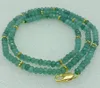 Chains Delicate 2x4mm Green Faceted Jade Rondelle Beads Necklace 18 Inch Fashion Ladies Jewelry Gifts 2023
