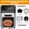 New 4pcs Air Fryer Pan Silicone Basket Airfryer Oven Baking Silicone Tray Reusable Airfryer Pot Pan Liner Mold Pizza Fried Chicken