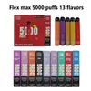 E Cigaretter Original Flex Maxi 5000 Puffs 650mAh12ml Pre Filling Device Disponible E-cigarett Authority 17 Flavors Vape Desechable Local Warehouse