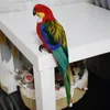 Garden Decorations Colorful Simulation Parrot Statue Animal Model Housewarming Gifts Feather Macaw for Patio Yard Porch Ornaments Decoration 230422
