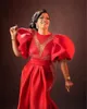 Арабское драгоценный вечерний платье красное платье для выпускного выпускного платья оборки русалка
