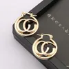 Womens 18K Gold Plated Earring Cuff Cuff Luxury Brand Letter