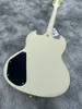 WITHE Chitarra elettrica personalizzata, chitarra elettrica Imported Gold Jazz Treble SG, bianco crema, vibrato oro
