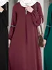 エスニック服abaya秋の女性ドレス中東アラブファッション長袖スパンコールローブカジュアルルーズイスラム教徒の女性サンドレス