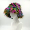 Cuffie antirumore 2023 y2k soffice pelliccia sintetica cappello da pescatore donna coniglio caldo peluche spesso inverno signora moda di lusso peloso Panama berretto da pescatore 231123