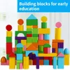 Новые 40 шт./компл., большие безопасные деревянные строительные блоки, блоки для раннего развития, красочные строительные игрушки, обучающие детей для детей