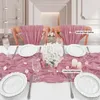 Table Runner 61020pcs Pink Cheesecloth Boho Wedding Gauze Tablecloth Rustic Dining Reception Bridal Party Decoration 231122