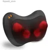 Massaging Neck Pillowws Upgraded Electric Massage Pillow Car Home Use Infrared Pain Relief Neck Massage Pillow Back Waist Heat Cervical Massager Q231123