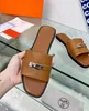 Sandalen, damesslippers, damesscubapantoffels, luxe designerschoenen, platte schoenen, echt leer, Parijse zomerstrandschoenen dames, maten 35-42 met doos