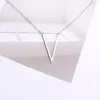 Chaînes RE Élégant Long V Collier Femmes Or Argent Couleur Lettre Angled Bar Triangle Collier Bijoux Chaîne J2240