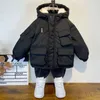 Clothing Sets Winter Down Cotton Jacket Boys Black Hooded Coat Children Outerwear Teenage 38Y Kids Parka Padded Snowsuit XMP323 231123